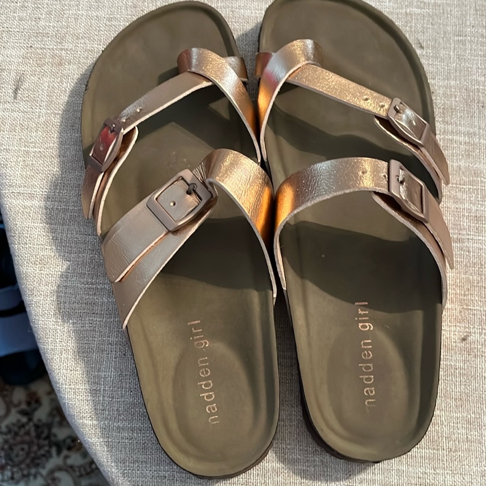 Rose color sandals. Worn once. Size 7